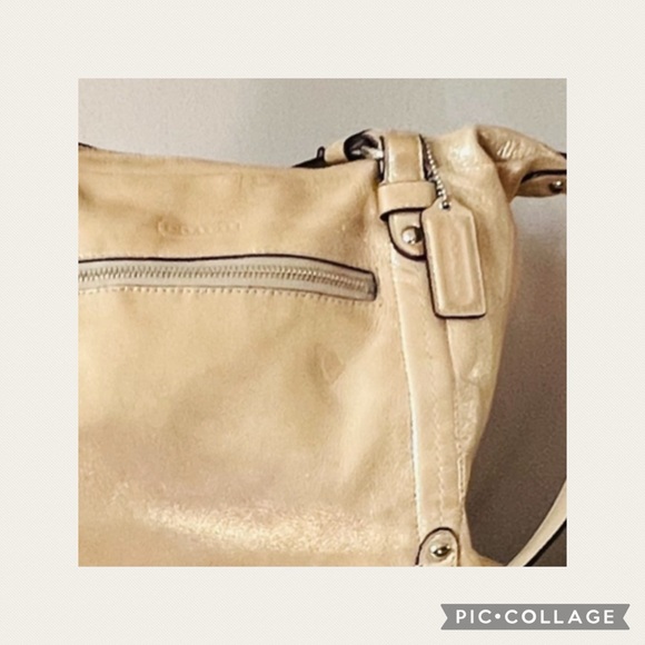 Coach Alexandra Convertible Light Gold Iridescent Shimmering Crossbody Bag - Picture 4 of 11
